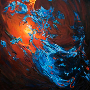 Painting titled "cheerful ghost" by Sergey Levin, Original Artwork, Oil