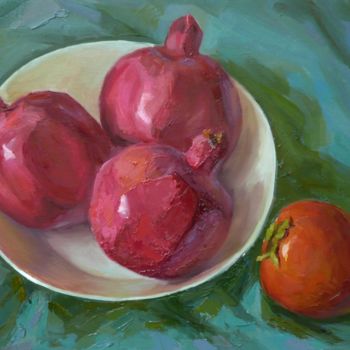 Painting titled "Южные фрукты" by Sergey Perevozchenko, Original Artwork, Oil