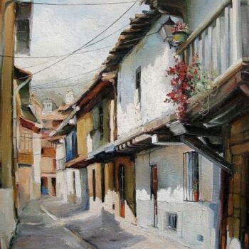 Картина под названием "Испания.Старая улоч…" - Sergey Potikha, Подлинное произведение искусства, Масло