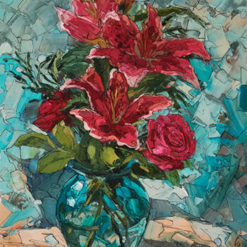 Painting titled "Gift Bouquet" by Sergey Sovkov, Original Artwork