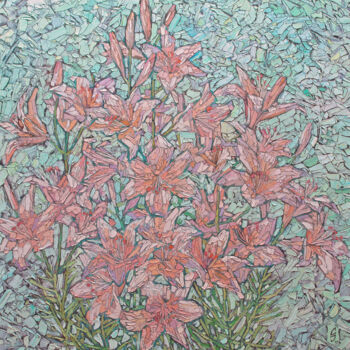 Malarstwo zatytułowany „Lilies 2” autorstwa Sergey Sovkov, Oryginalna praca