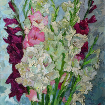 Painting titled "Gladiolus 2" by Sergey Sovkov, Original Artwork