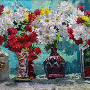 Painting titled "Carnival of Chrysan…" by Sergey Sovkov, Original Artwork