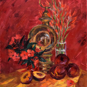 Painting titled "Still Life with a L…" by Sergey Sovkov, Original Artwork