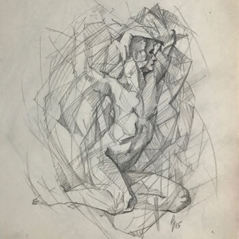 Desenho intitulada "Wings of Fate. Ch.H." por Sergey Sovkov, Obras de arte originais