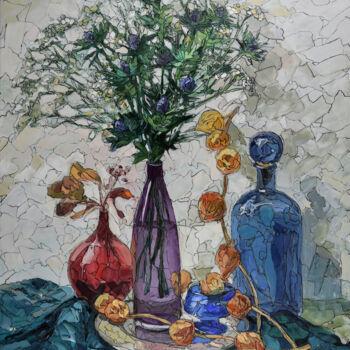 Painting titled "Bouquet of Patricia" by Sergey Sovkov, Original Artwork