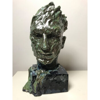 Sculptuur getiteld "Emerald Wizard" door Sergey Sovkov, Origineel Kunstwerk, Keramiek