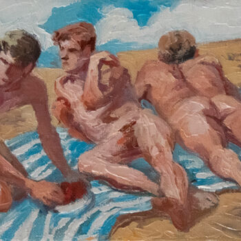 Malerei mit dem Titel "In the Dunes" von Sergey Sovkov, Original-Kunstwerk