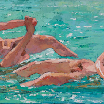 Schilderij getiteld "In Shallow Water" door Sergey Sovkov, Origineel Kunstwerk