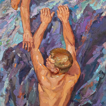 Pintura titulada "Give me your hand." por Sergey Sovkov, Obra de arte original, Oleo