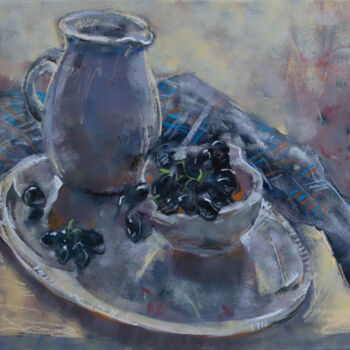 Painting titled "Still life with jug…" by Sergey Sovkov, Original Artwork, Acrylic