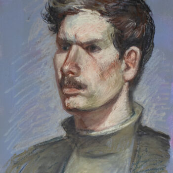 Drawing titled "Portrait of Daniel" by Sergey Sovkov, Original Artwork, Pastel