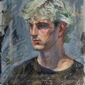 Drawing titled "Portrait of Michael" by Sergey Sovkov, Original Artwork, Pastel