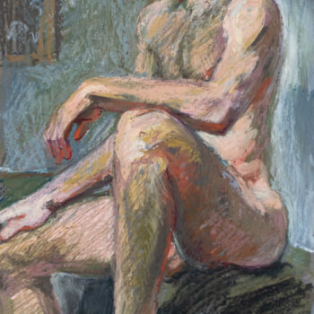 Rysunek zatytułowany „Lukas posing” autorstwa Sergey Sovkov, Oryginalna praca, Pastel