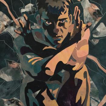 Collagen mit dem Titel "Pushing the boundar…" von Sergey Sovkov, Original-Kunstwerk, Acryl