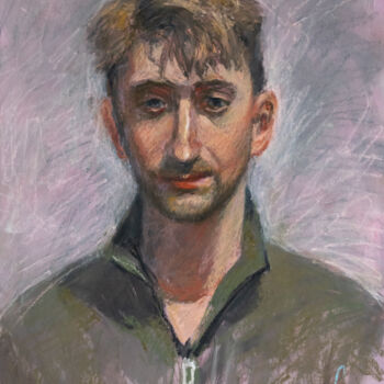 Zeichnungen mit dem Titel "Portrait of Philip" von Sergey Sovkov, Original-Kunstwerk, Pastell