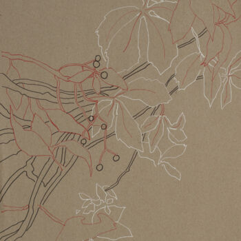 Zeichnungen mit dem Titel "Wild grapes" von Sergey Sovkov, Original-Kunstwerk, Tinte