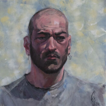 Painting titled "Portrait of a man.…" by Sergey Sovkov, Original Artwork, Acrylic