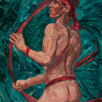 Painting titled "Acrobat" by Sergey Sovkov, Original Artwork, Oil