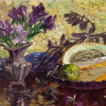 Painting titled "Still Life with Mel…" by Sergey Sovkov, Original Artwork