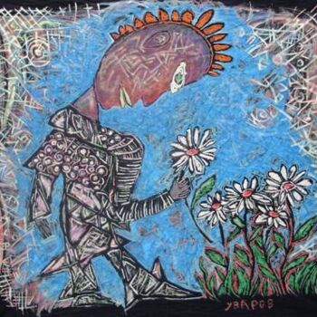 Peinture intitulée "Flowers" par Sergey Uvarov, Œuvre d'art originale, Huile
