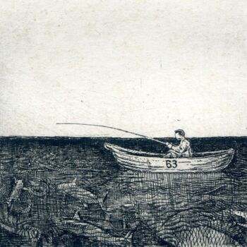 Printmaking titled "Expectation." by Sergey Veda, Original Artwork, Etching