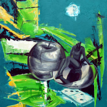 Malerei mit dem Titel "Oasis." von Sergey Lutsenko, Original-Kunstwerk, Öl