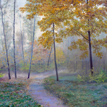 Peinture intitulée "Overcast." par Sergey Lutsenko, Œuvre d'art originale, Huile Monté sur Châssis en bois