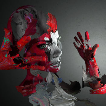 Arte digital titulada "Pain Can Give You P…" por Sergey Lutsenko, Obra de arte original, Modelado 3D Montado en Bastidor de…