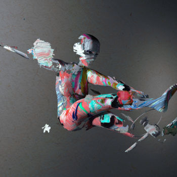 Arte digital titulada "1.Your Brain Is The…" por Sergey Lutsenko, Obra de arte original, Modelado 3D Montado en Bastidor de…