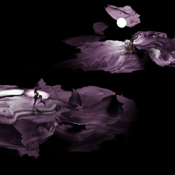 Arte digitale intitolato "Galaxy's Edge" da Sergey Lutsenko, Opera d'arte originale, Modellazione 3D Montato su Telaio per b…