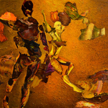Pittura intitolato "Vegas Is Your Birth…" da Sergey Lutsenko, Opera d'arte originale, Olio Montato su Telaio per barella in…