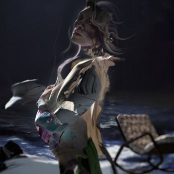 Arte digitale intitolato "The Mind Palace" da Sergey Lutsenko, Opera d'arte originale, Modellazione 3D Montato su Telaio per…