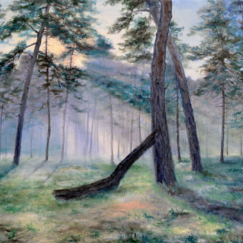 Peinture intitulée "Morning sun" par Sergey Lutsenko, Œuvre d'art originale, Huile Monté sur Châssis en bois