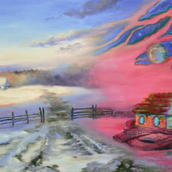 Malarstwo zatytułowany „Revealing The Const…” autorstwa Sergey Lutsenko, Oryginalna praca, Olej Zamontowany na Drewniana ram…
