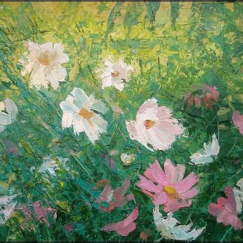 Ζωγραφική με τίτλο "Летние цветы. Заказ…" από Sergik, Αυθεντικά έργα τέχνης, Λάδι