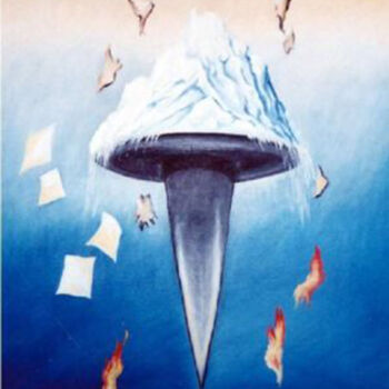 Peinture intitulée "Calentamiento global" par Sergio Cabeza, Œuvre d'art originale, Huile Monté sur Châssis en bois
