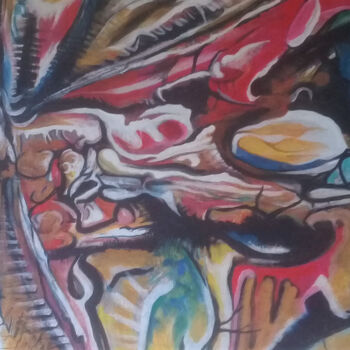 Pintura titulada "Patas y Cuernos." por Sergio Cabeza, Obra de arte original, Oleo