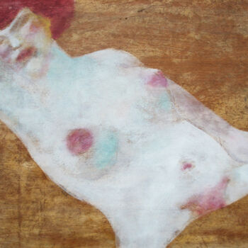 Painting titled "nudo bianco di una…" by Sergio Carcereri, Original Artwork, Oil