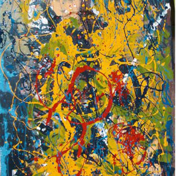 Painting titled "Painting Art" by Sergio Carcereri, Original Artwork, Oil Mounted on Wood Panel