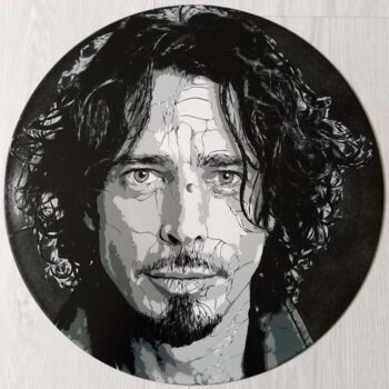 Painting titled "Chris Cornell" by Sérgio Clemente, Original Artwork, Spray paint