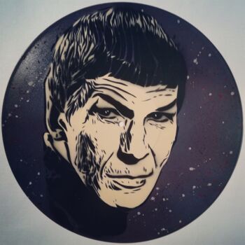 Painting titled "Spock" by Sérgio Clemente, Original Artwork, Spray paint