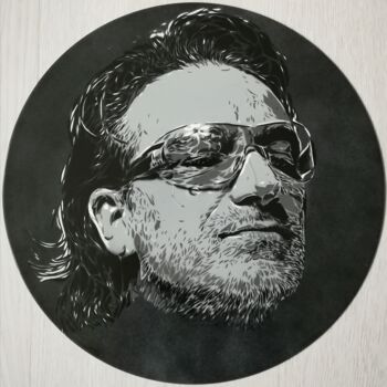 Malarstwo zatytułowany „Bono” autorstwa Sérgio Clemente, Oryginalna praca, Akryl