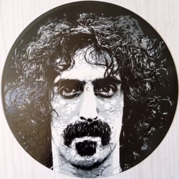Картина под названием "Frank Zappa" - Sérgio Clemente, Подлинное произведение искусства, Рисунок распылителем краски