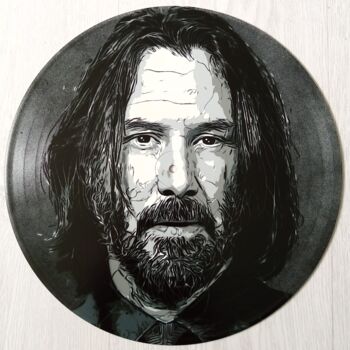 「John Wick」というタイトルの絵画 Sérgio Clementeによって, オリジナルのアートワーク, スプレー式塗料