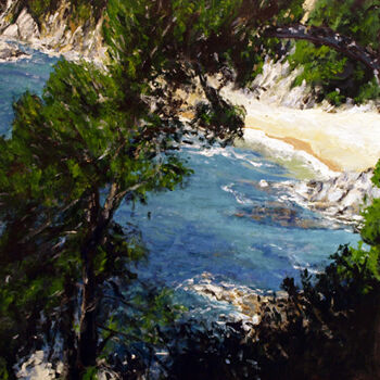 Painting titled "Cala Sant Martí D´E…" by Sergio Decoster, Original Artwork