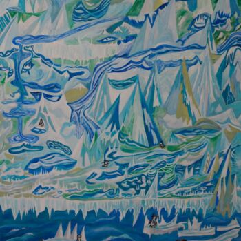 Pittura intitolato "Iceberg" da Sergio Gio, Opera d'arte originale, Olio