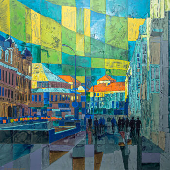 Peinture intitulée "Urbanization" par Sergio Kovalov, Œuvre d'art originale, Acrylique