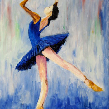 Painting titled "Tiny dancer" by Sergio Lanna (Sir Joe), Original Artwork, Oil Mounted on Wood Stretcher frame