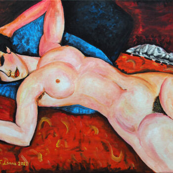 Riproduzione di "Red Nude" di Modigliani